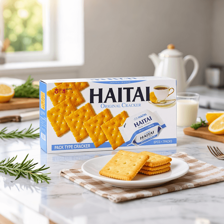 HAITAI オリジナルクラッカービスケット、6.06オンス【天然カルシウム