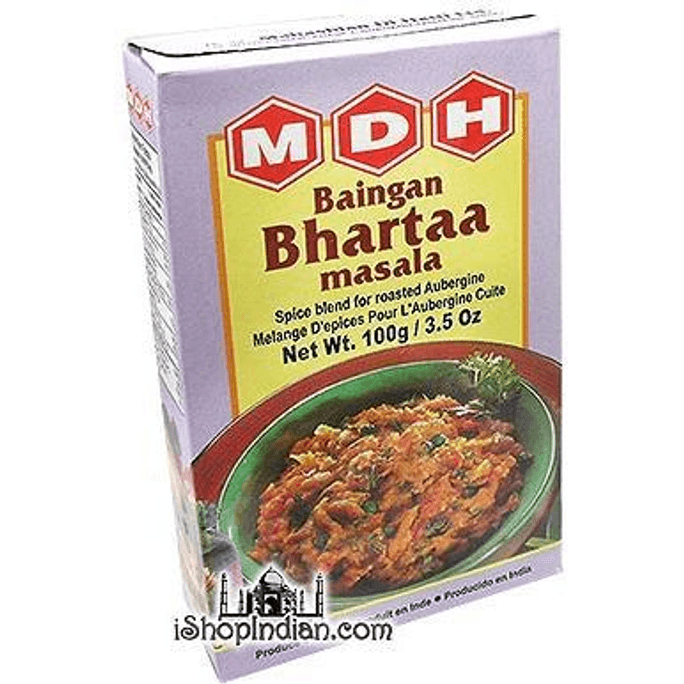 Baingan Bhartaa Masala (Eggplant Curry Spice Mix), 3.5 oz box