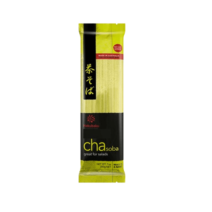 日本HAKUBAKU 有機抹茶蕎麥乾麵 200g