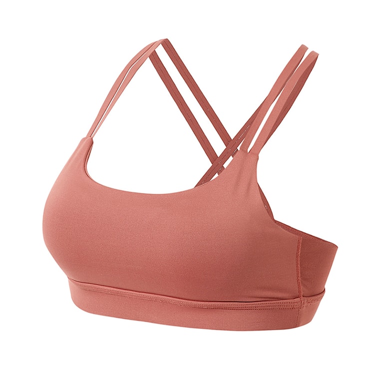 中国直邮 暴走的萝莉 双肩带运动文胸 无钢圈聚拢bra/桃栗红#/M 8