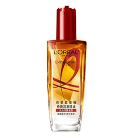 로레알 파리, 프랑스 - [베스트셀러 작은 빨간 병] 엑스트라오디너리 헤어 오일 100ml [파마 및 염색 모발에 적합 +90% 부드러움 +72시간 곱슬거림 방지 +158% 부드러움 및 윤기 증가]