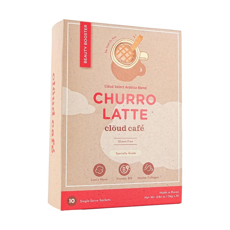Collagen Churro Latte Smooth Instant Coffee With Marine Collagen Peptide Lion’s Mane Extract Vitamin B12 10 Sticks 7