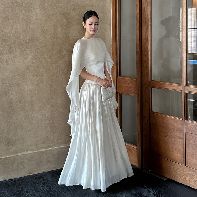 French Halter Dress Engagement Dinner Birthday Cocktail Gown Elegant Maxi Dress Apricot Model Version S
