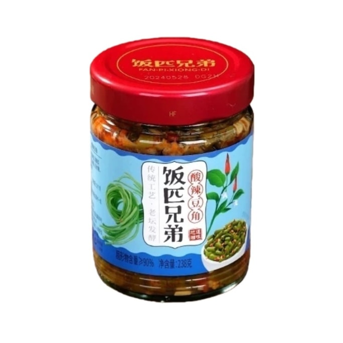 Sour Chili Beans 238g Moderate Tangy Spicy Pure Sour Smooth Heat Super Crispy Zero Additive Natural Fermented