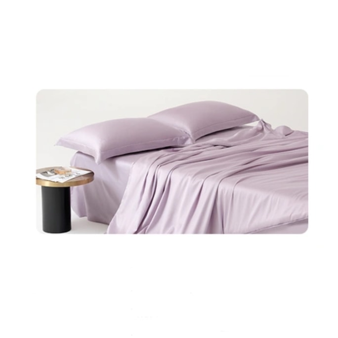 LifeEase Washable Super Soft Nude Skin Feeling Tencel Cotton Category A Naked Sleeping Bedspread Set 4 Piece*Yun Zi