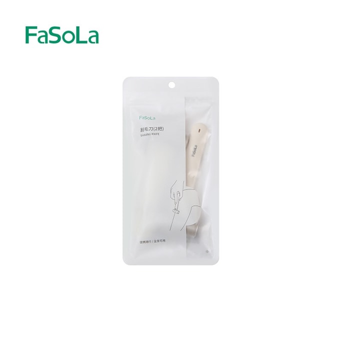 FaSoLa 手動カミソリ、女性用脇毛除去カミソリ、携帯用カミソリ、2個