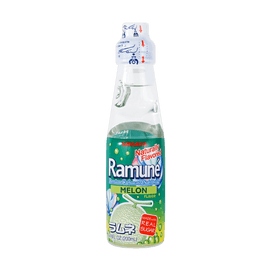 Ramune Premium Carbonated Soft Drink Melon Flavor, 6.76fl oz