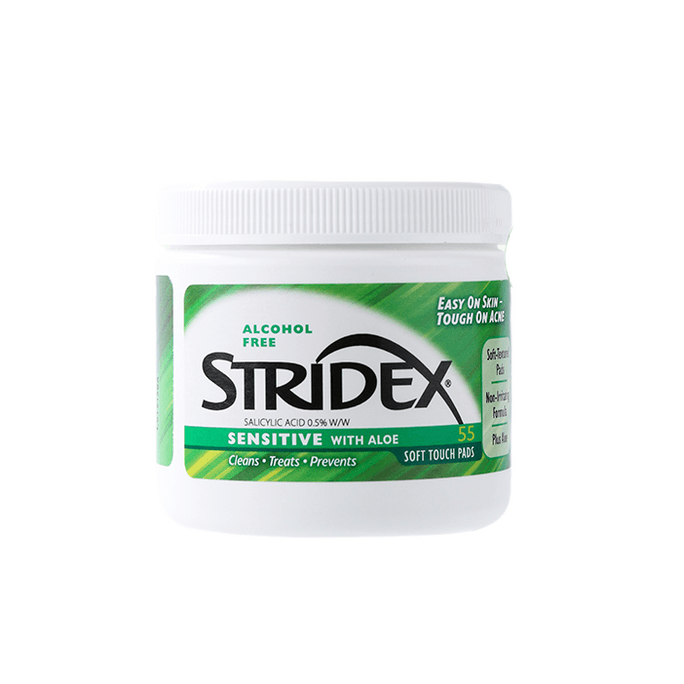 【程十安同款】 Stridex 水楊酸棉片 刷去閉口 祛痘 祛痘印 粉刺黑頭 清潔毛孔 0.5%水楊酸 綠罐 適合新手 55片*一瓶