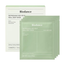 韩国BIODANCE 绿色海带深层清爽水凝胶面膜 34g*4片 舒缓镇静补水 改善毛孔皮脂 光滑弹性  强韧肌肤 低刺激 敏感肌&痘痘肌 需敷3小时可过夜【新品】