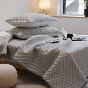 Dot Breeze Cooling Mat Set 3Pcs Set(includes 2 Pillowcases) King Size Grey