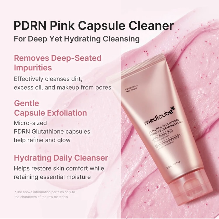 glutathione pdrn Pink Capsule Foam Cleanser 120g P-Thick: The Natural Way