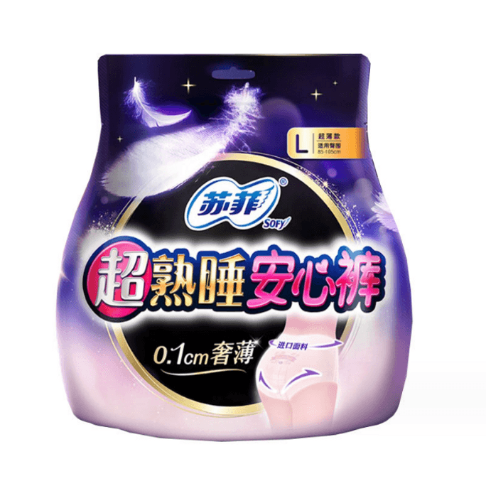 Breathable Disposable Overnight Period Underwear Large 2pcs
