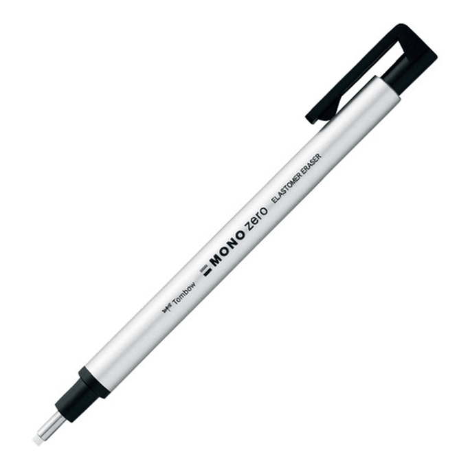 【日本直郵】Tombow蜻蜓 設計製圖用筆形橡皮精準擦除 圓頭銀色