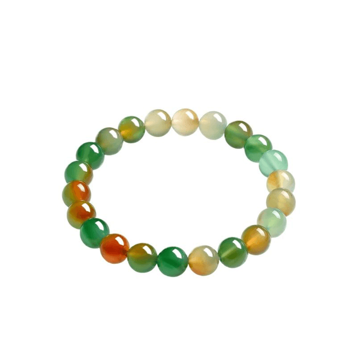 [중국 직배송] 차우타이푹 멀티컬러 그라데이션 캘세도니 원석 팔찌 EOV73 선물 세트 *1