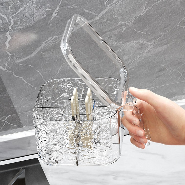 ペンギン トゥアントゥアン 水面波紋調味料容器、多区画調味料容器、調味料容器、塩、四川山椒、MSG、チキンエキス保存ボックス、計量スプーン、防湿・密閉容器、95*88*987mm 4