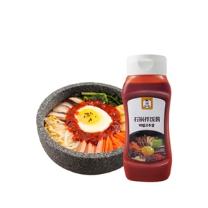 パク・シャオヤン 韓国風石鍋ビビンバソース、韓国風ビビンバソース、ライス＆ライスビレッジソース [定番の甘辛味] 350g×1本