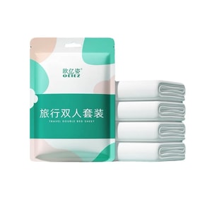 Disposable four piece set of double bed hotel supplies disposable bed sheets