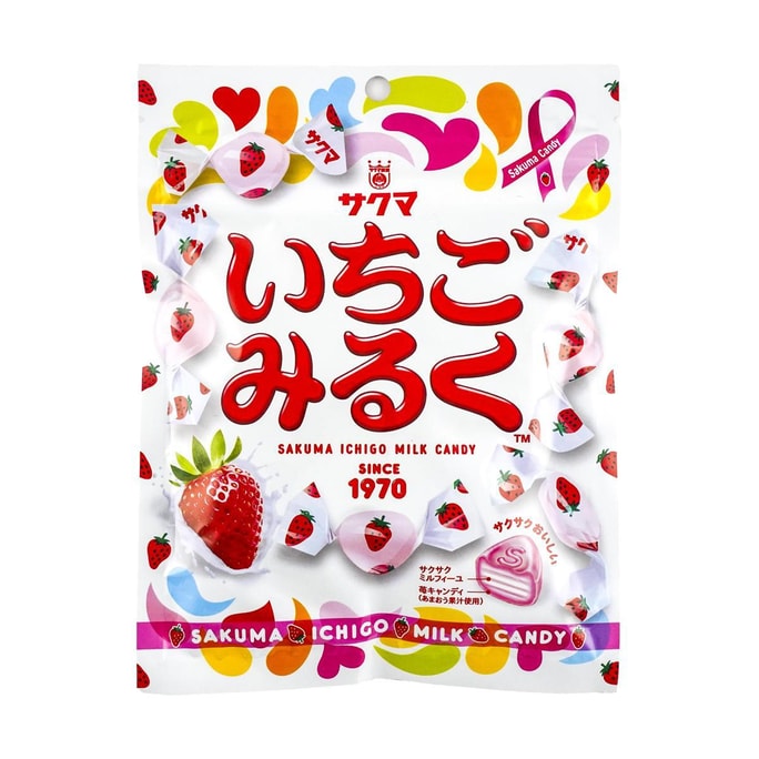 日本SAKUMA佐久间 草莓牛奶糖 83g