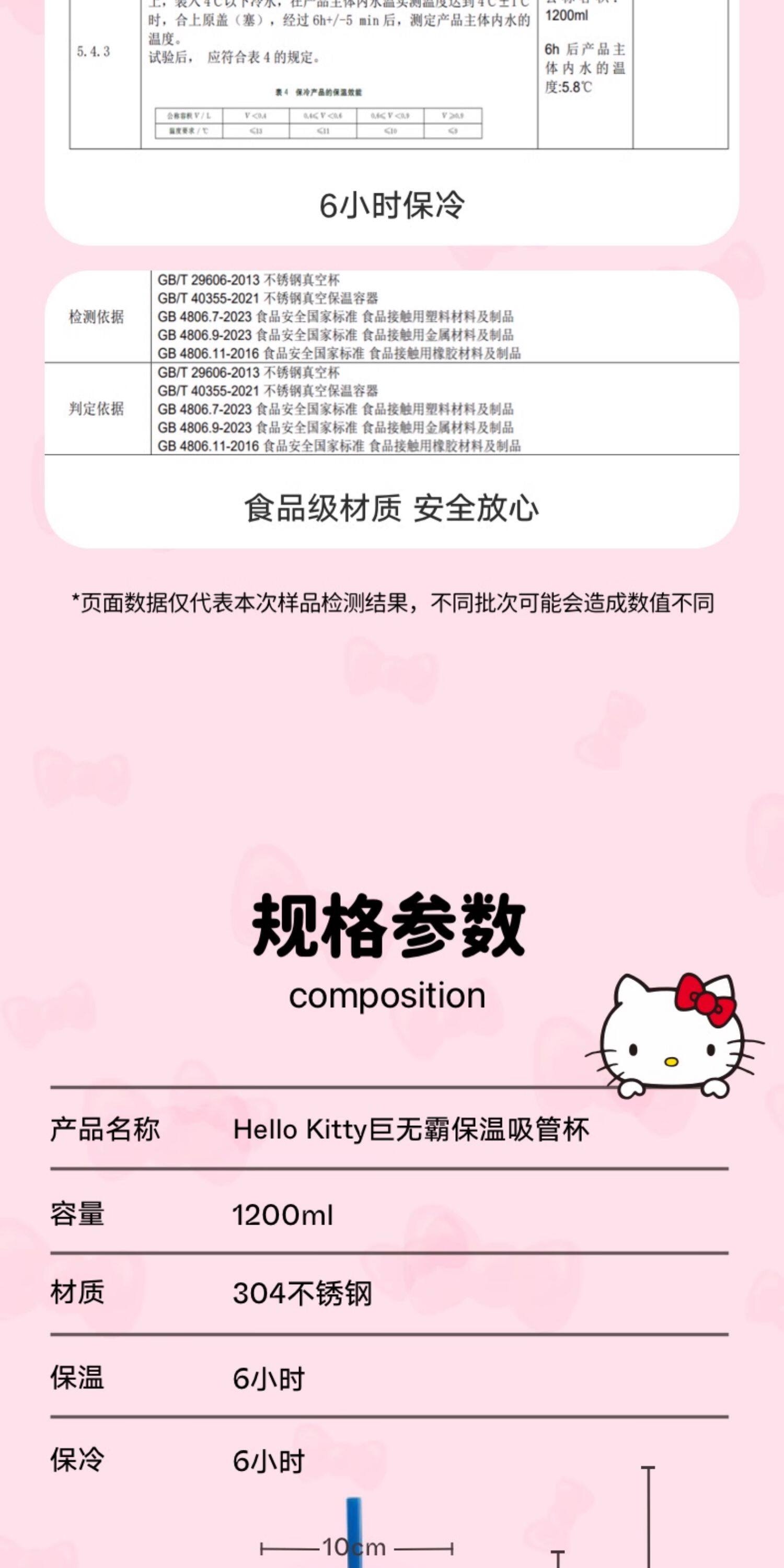 【中國直郵】 THEBEAST野獸派 野獸派 家居三麗鷗Hello Kitty巨無霸保溫杯吸管杯不銹鋼保冷杯 牛仔豹紋 (含mini收納包掛件) 一個裝