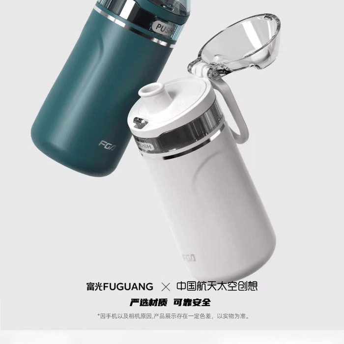 中国直送】Fuguang ポータブルステンレス製ウォーターボトル（男性