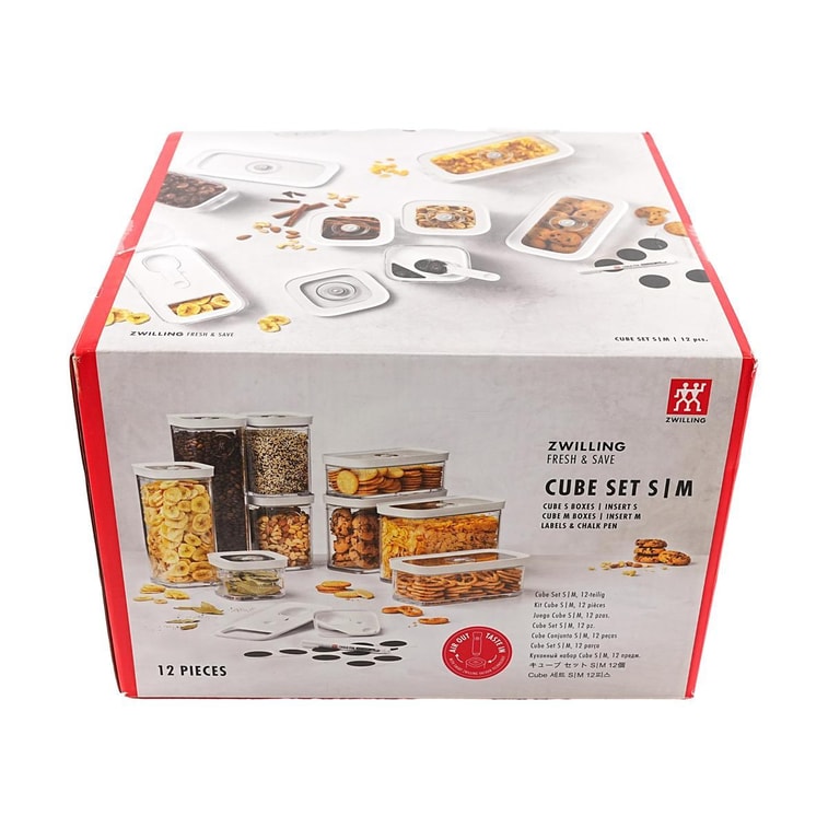 CUBE Set, S/M / 12-pc, transparent-white 16