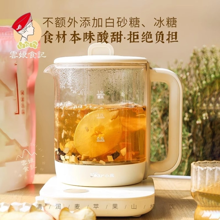 【中国直邮】 云娘食记 苹果山楂饮 茶水干片养生壶刮刮茶料包红枣茯苓水果茶包 198g/袋