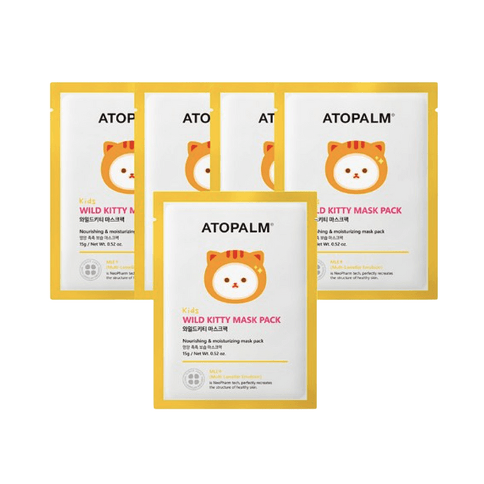 【韓国直輸入】 韓国 ATOPALM Wild Kitty マスク 0.53 oz (15g) x 5枚