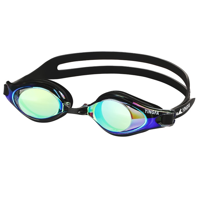 Swimming goggles waterproof anti-fog HD flat or myopia optional coating black flat