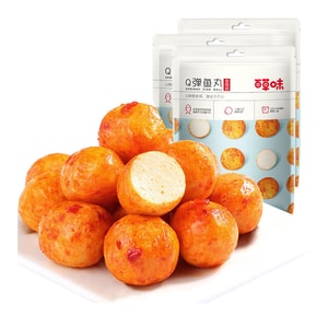 Q fish balls 108g * 3 bags spicy seafood ready to eat seafood snacks and snacks