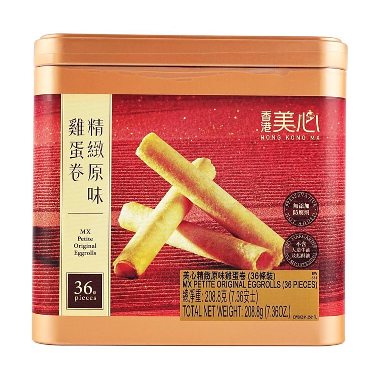 香港美心 精緻原味蛋捲禮盒 36條 208.8g 4
