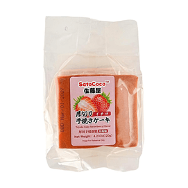 Teyaki Cake Strawberry Flavor 4.23oz Thick Cut Soft & Fluffy