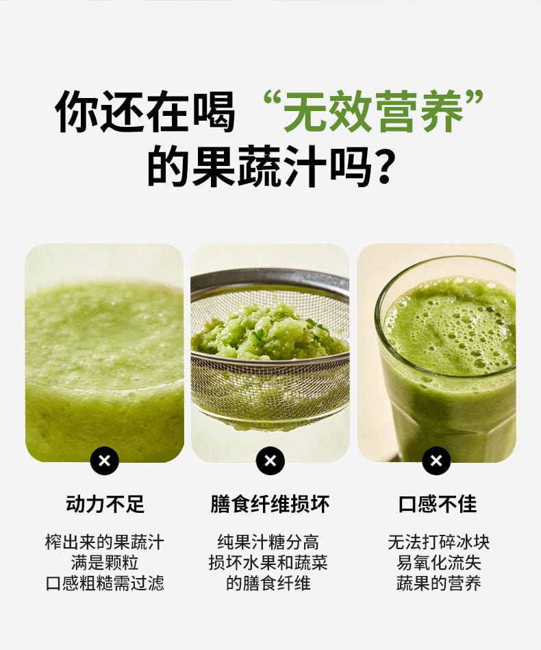 【中國直郵】 磨客 便攜式榨汁機家用小型榨汁杯無線全自動可碎冰保冷 牛奶白 1個
