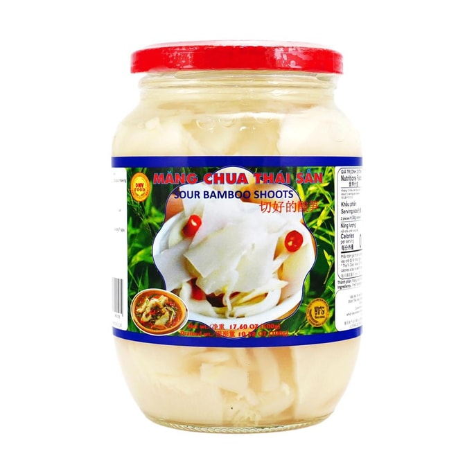 Sour Bamboo Shoots - Mang Chua Thai San , 17.64 oz 【For Cooking Noodles, Rice Noodles, Cold Dishes, And Hot Pot】