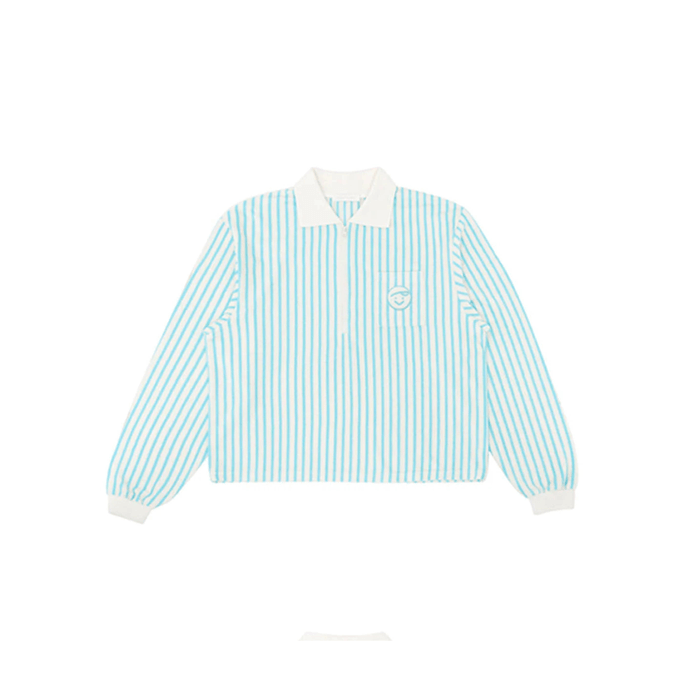 Piv‘vee Stripe Terry PK Shirt-Blue Blue / Free