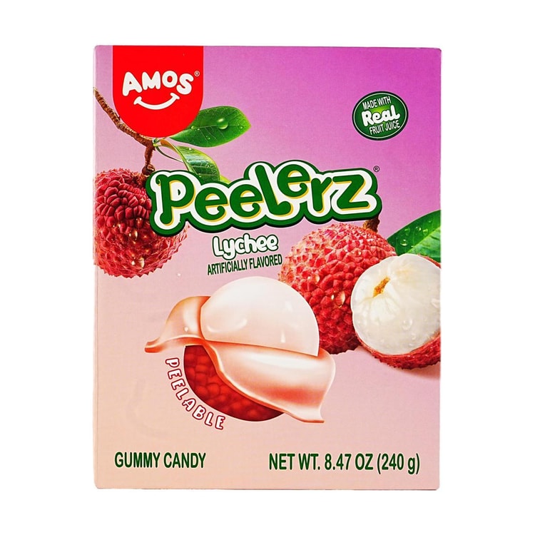 Amos Sweets ピーラーズ ゼリーグミキャンディ ライチ味、8.47