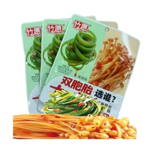 Zhuyuan Popular Snack Hot Sale Enoki Mushrooms and Kelp Strips Ready-to-Eat Appetizer 26g*4 Packs