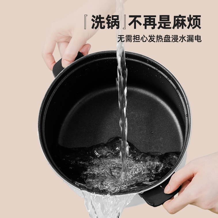 【中国直邮】小猪帮厨电火锅 蒸煮锅 电热炖锅 煲汤锅 3L带烤盘 110V 多功能家用分体式学生宿舍蒸锅 适用1-3人 5