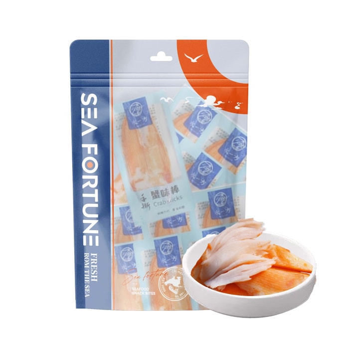 Tear By Hand Crab Stick Low fat Hand torn crab fillet Crab stick fallow High protein Light meal snacks Original 70g