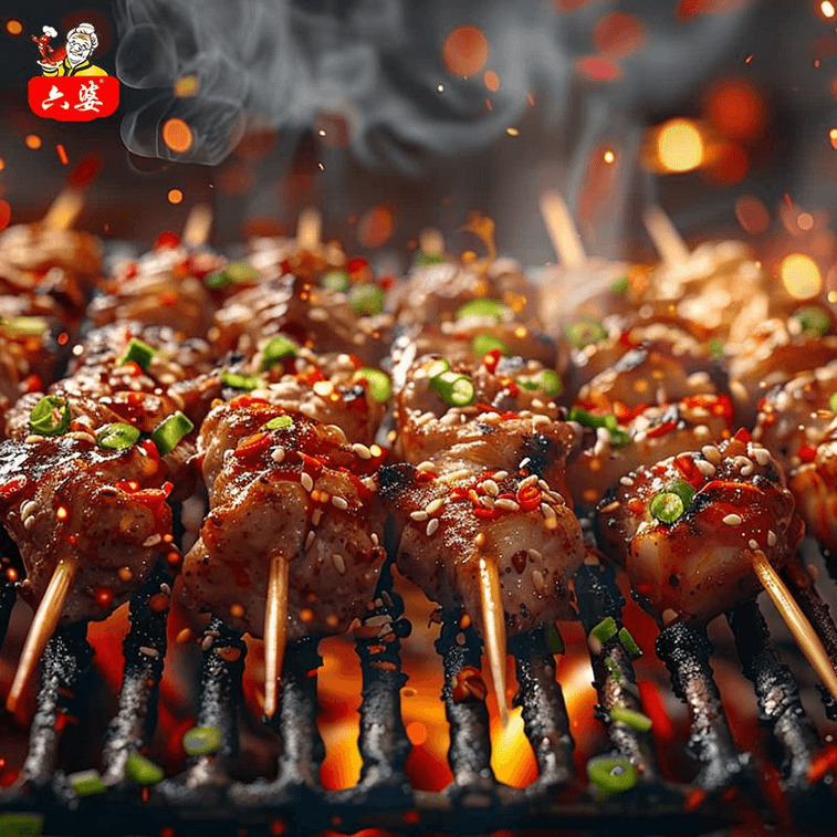 Six Po Barbecue Ingredients 3-In-1 With Sprinkling Marinade Dip Pepper And Salt Barbecue Chili Powder 125g*1 Bags 3