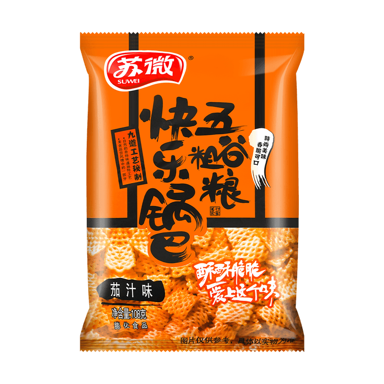 蘇微 五穀粗糧快樂鍋巴 茄汁口味 108g【懷舊點心】 4