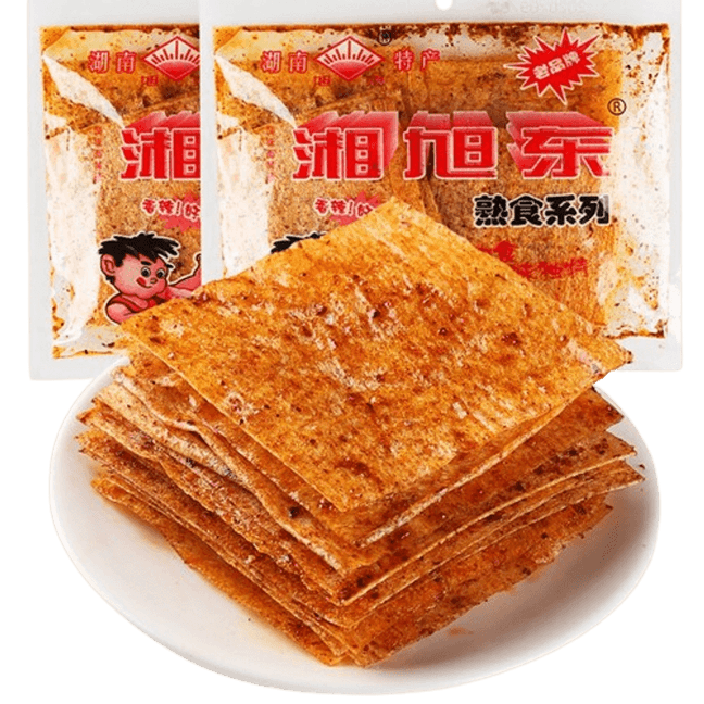 【中国直邮】湘旭东 麻辣片怀旧休闲零食辣条老式大辣片湖南特产88g/袋
