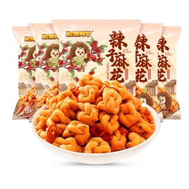 【中国直邮】 刺猬阿甘 辣子麻花 麻辣香脆 追剧办公室休闲零食 40g*5袋