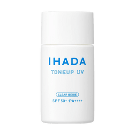 IHADA トーンアップ UV ミルク サンスクリーン、SPF50+ PA++++、クリアベージュ、1 オンス。