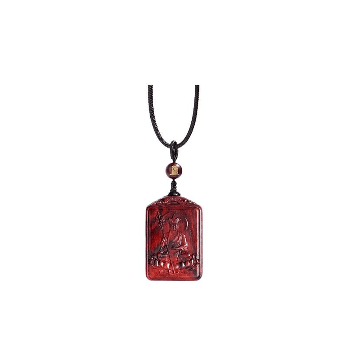 Grand Canal Small Leaf Purple Sandalwood Necklace Hanging Decoration Purple Sandalwood Ksitigarbha King 40 * 60mm
