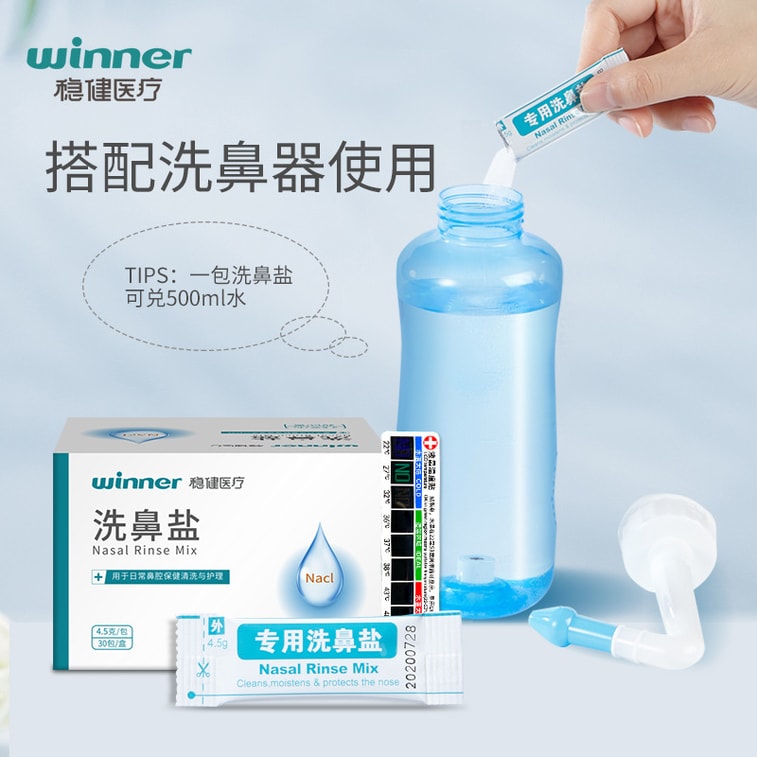 견고하고 휴대하기 편리한 자동 밸브 장착 수동 코 세척기 - 300ml 의료용 코 세척기 3