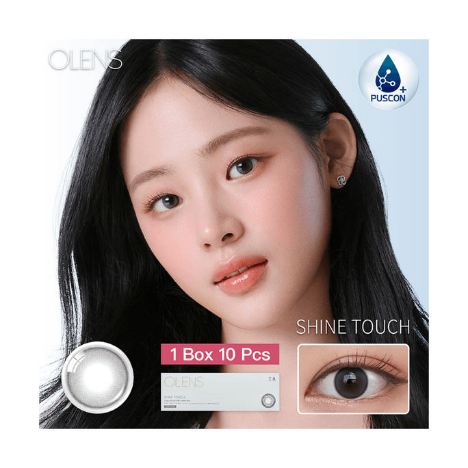 [중국 직송] 한국산 O-LENS 샤인터치 밀키그레이 [밀크소프트그레이] 1일 1회용 컬러렌즈 소구경 마이크로블렌딩 10매입 -1.00(100)