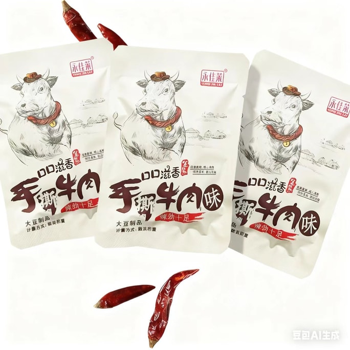 永佳莱 爆汁手撕牛肉味甜辣条【网红款】【内10包】约120克*1包