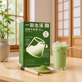 抹茶ミルクティー 6本入り 4.66オンス【ショ糖不使用・乳製品不使用】【低カロリー・高タンパク】