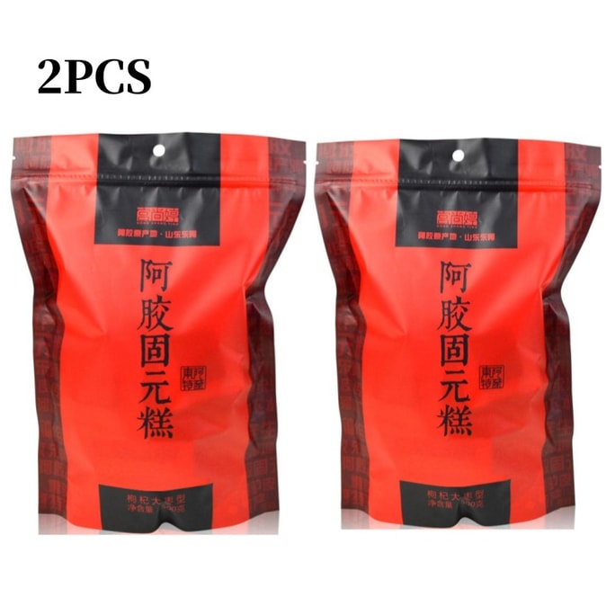  宫尚婷 2 Pcs 思梵达 阿胶固元糕 500g/1.1磅/袋  独立包装 开袋即食 山东正宗阿胶