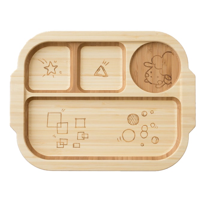 Japan Divided Kids Plate dishwasher-safe bamboo plate